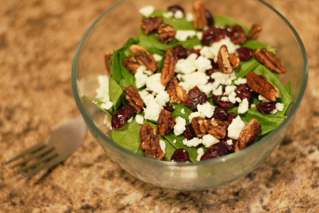 Candied Pecan Blue Cheese Cranberry Salad