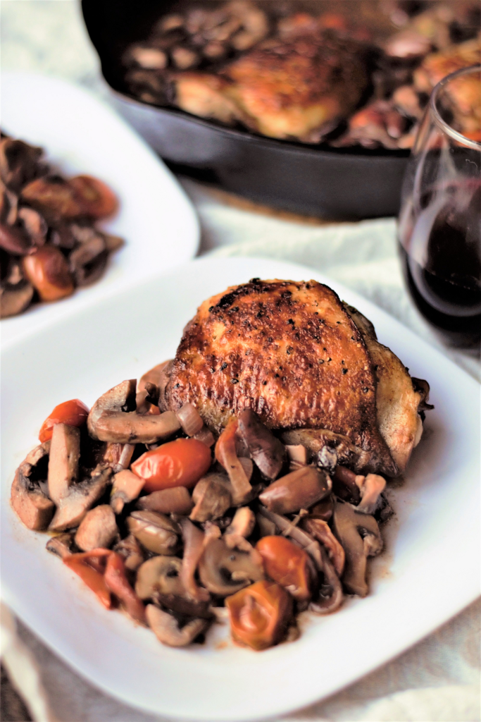 Skillet Chicken with Mushrooms & Olives | Mountain Cravings