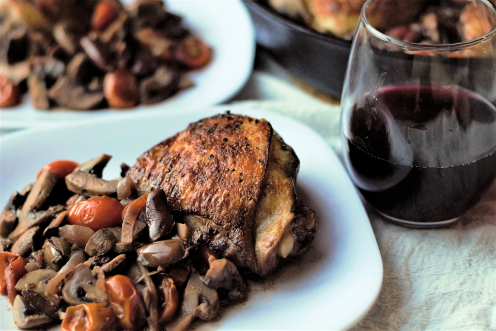 Skillet Chicken with Mushrooms & Olives | Mountain Cravings